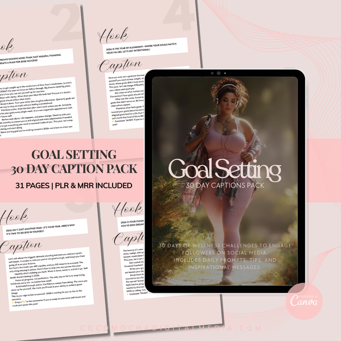 30 DAY GOAL SETTING CAPTION PACK