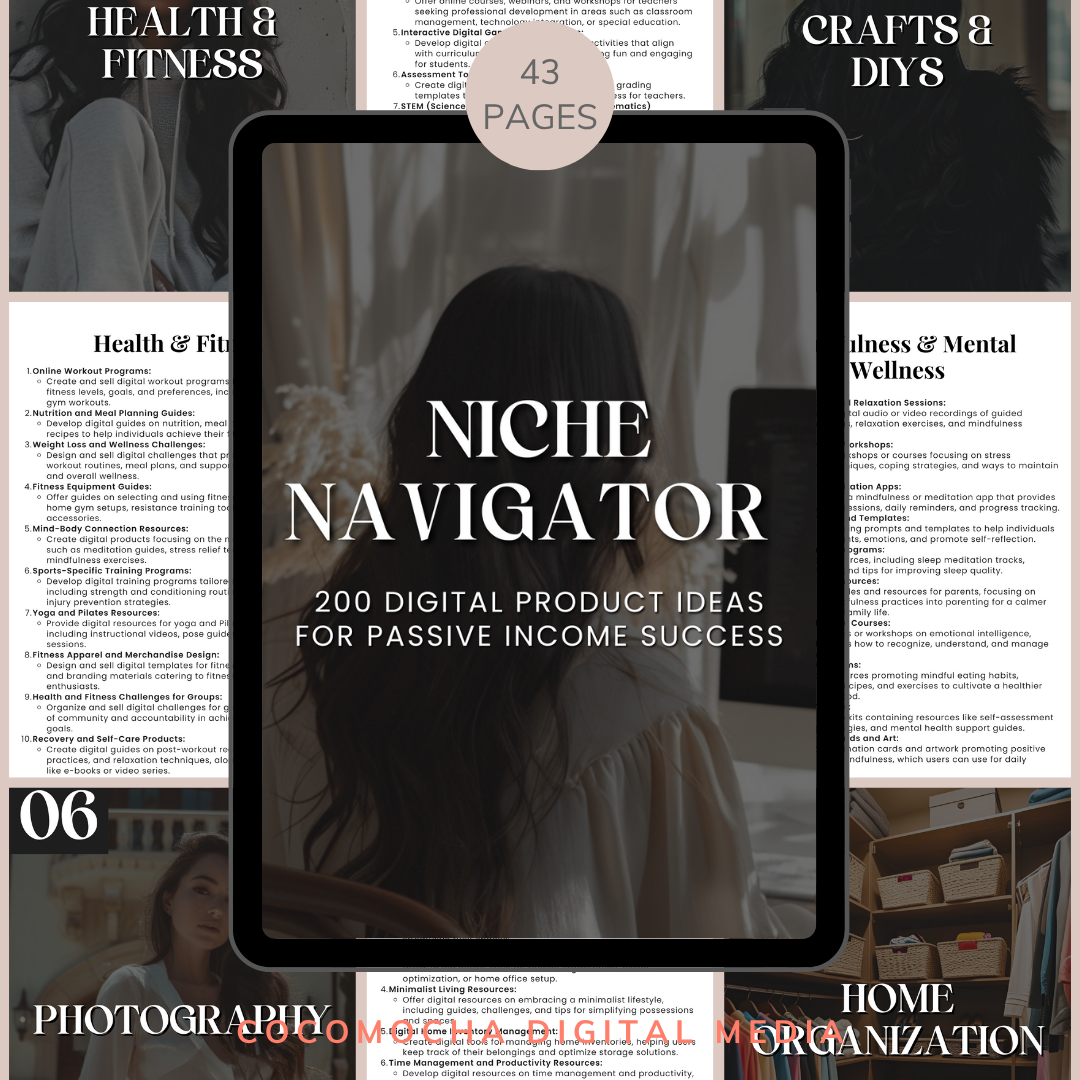 NICHE NAVIGATOR - 200 Digital Product Ideas for Passive Income Success