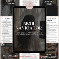 NICHE NAVIGATOR - 200 Digital Product Ideas for Passive Income Success