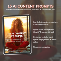 15 AI PROMPTS FOR HIGH CONVERTING CONTENT