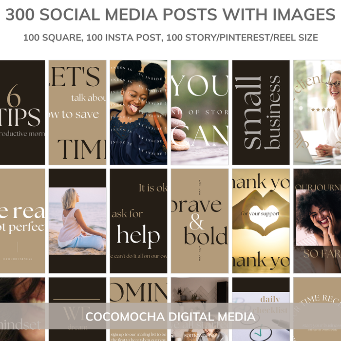 300 SOCIAL MEDIA POSTS WITH IMAGES