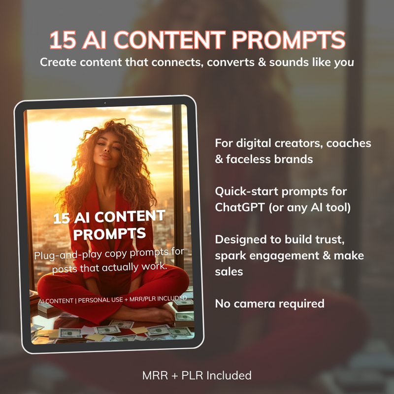 15 AI PROMPTS FOR HIGH CONVERTING CONTENT